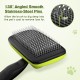 pecute Dog Brush, Cat Brush, Pet Brush, Self-Cleaning Slicker Brush, Dog Comb Fur Brush, Massage Grooming Brush for Cats, Dogs, Long Hair (Large, Black)