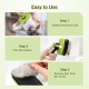 pecute Dog Brush, Cat Brush, Pet Brush, Self-Cleaning Slicker Brush, Dog Comb Fur Brush, Massage Grooming Brush for Cats, Dogs, Long Hair (Large, Black)
