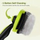 pecute Dog Brush, Cat Brush, Pet Brush, Self-Cleaning Slicker Brush, Dog Comb Fur Brush, Massage Grooming Brush for Cats, Dogs, Long Hair (Large, Black)