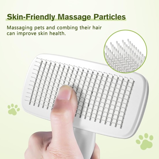 pecute Dog Brush, Cat Brush, Pet Brush, Self-Cleaning Slicker Brush, Dog Comb Fur Brush, Massage Grooming Brush for Cats, Dogs, Long Hair (Large, Black) pecute Dog Brush, Cat Brush, Pet Brush, Self-Cleaning Slicker Brush, Dog Comb Fur Brush, Massage Grooming Brush for Cats, Dogs, Long Hair (Large, Black)