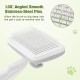 pecute Dog Brush, Cat Brush, Pet Brush, Self-Cleaning Slicker Brush, Dog Comb Fur Brush, Massage Grooming Brush for Cats, Dogs, Long Hair (Large, Black)