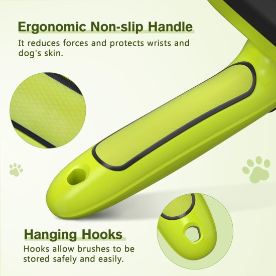 pecute Dog Brush, Cat Brush, Pet Brush, Self-Cleaning Slicker Brush, Dog Comb Fur Brush, Massage Grooming Brush for Cats, Dogs, Long Hair (Large, Black) pecute Dog Brush, Cat Brush, Pet Brush, Self-Cleaning Slicker Brush, Dog Comb Fur Brush, Massage Grooming Brush for Cats, Dogs, Long Hair (Large, Black)