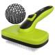 pecute Dog Brush, Cat Brush, Pet Brush, Self-Cleaning Slicker Brush, Dog Comb Fur Brush, Massage Grooming Brush for Cats, Dogs, Long Hair (Large, Black)
