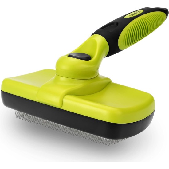 pecute Dog Brush, Cat Brush, Pet Brush, Self-Cleaning Slicker Brush, Dog Comb Fur Brush, Massage Grooming Brush for Cats, Dogs, Long Hair (Large, Black) pecute Dog Brush, Cat Brush, Pet Brush, Self-Cleaning Slicker Brush, Dog Comb Fur Brush, Massage Grooming Brush for Cats, Dogs, Long Hair (Large, Black)