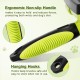 pecute Dog Brush, Cat Brush, Pet Brush, Self-Cleaning Slicker Brush, Dog Comb Fur Brush, Massage Grooming Brush for Cats, Dogs, Long Hair (Large, Black)