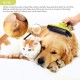 pecute Dog Brush, Cat Brush, Pet Brush, Self-Cleaning Slicker Brush, Dog Comb Fur Brush, Massage Grooming Brush for Cats, Dogs, Long Hair (Large, Black)