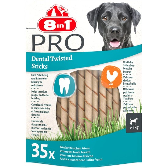 8in1 Delights Pro Dental Healthy Chew Bone Chew Sticks for Dogs for Dental Care Various Sizes: 8in1 Delights Pro Dental Healthy Chew Bone Chew Sticks for Dogs for Dental Care Various Sizes: