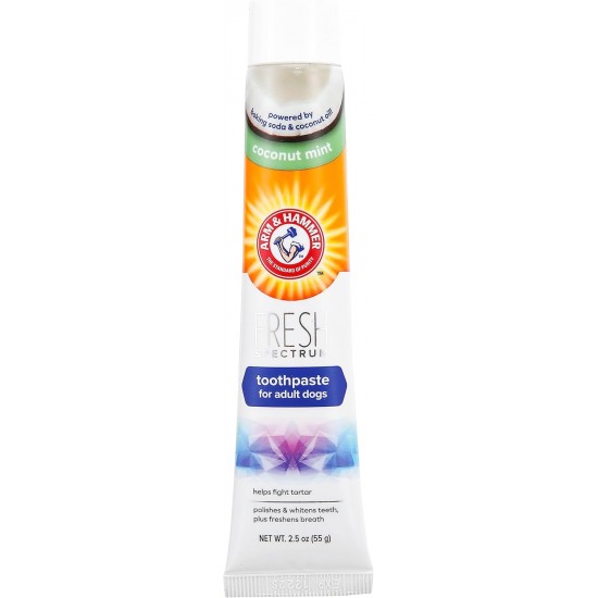ARM & HAMMER Fresh Coconut Mint Toothpaste for Dogs - Coconut Oil and Enzyme Formula Help Reduce Plaque and Tartar, Freshens Breath, Gums and Teeth Cleaning. ARM & HAMMER Fresh Coconut Mint Toothpaste for Dogs - Coconut Oil and Enzyme Formula Help Reduce Plaque and Tartar, Freshens Breath, Gums and Teeth Cleaning.