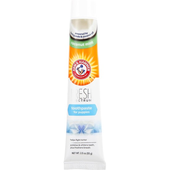 ARM & HAMMER Fresh Coconut Mint Toothpaste for Dogs - Coconut Oil and Enzyme Formula Help Reduce Plaque and Tartar, Freshens Breath, Gums and Teeth Cleaning. ARM & HAMMER Fresh Coconut Mint Toothpaste for Dogs - Coconut Oil and Enzyme Formula Help Reduce Plaque and Tartar, Freshens Breath, Gums and Teeth Cleaning.