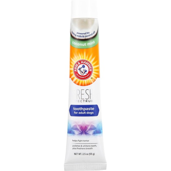 ARM & HAMMER Fresh Coconut Mint Toothpaste for Dogs - Coconut Oil and Enzyme Formula Help Reduce Plaque and Tartar, Freshens Breath, Gums and Teeth Cleaning. ARM & HAMMER Fresh Coconut Mint Toothpaste for Dogs - Coconut Oil and Enzyme Formula Help Reduce Plaque and Tartar, Freshens Breath, Gums and Teeth Cleaning.