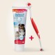 BEAPHAR - Dental care set for dogs and cats - double head toothbrush and toothpaste - combats plaque and tartar - with liver flavour - without fluorides - set with 1 toothbrush + 100 g toothpaste BEAPHAR - Dental care set for dogs and cats - double head toothbrush and toothpaste - combats plaque and tartar - with liver flavour - without fluorides - set with 1 toothbrush + 100 g toothpaste