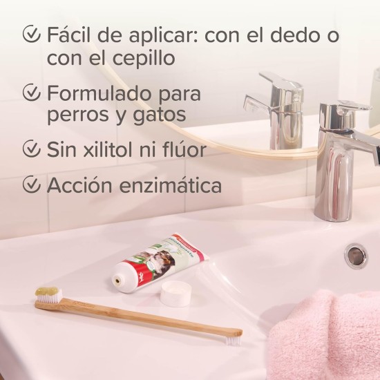 BEAPHAR - Toothpaste for dogs and cats - protects against plaque and tartar - with peppermint and parsley for fresh breath - without fluorides - 100 g BEAPHAR - Toothpaste for dogs and cats - protects against plaque and tartar - with peppermint and parsley for fresh breath - without fluorides - 100 g