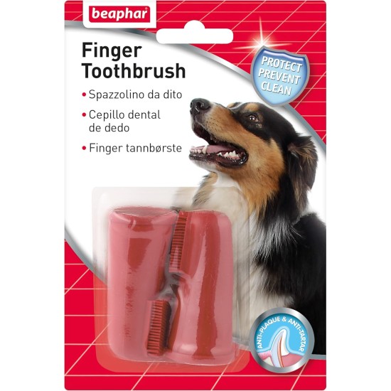 Beaphar Beau10448 Finger Toothbrush - 2 Units, Black