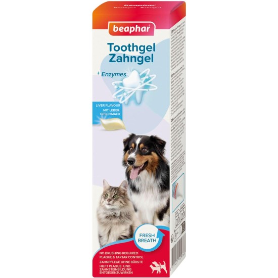 Beaphar Toothpaste for Dogs and Cats, Protects against Plaque and Tartar, with Liver Flavour, without Fluorides, 100 G Beaphar Toothpaste for Dogs and Cats, Protects against Plaque and Tartar, with Liver Flavour, without Fluorides, 100 G