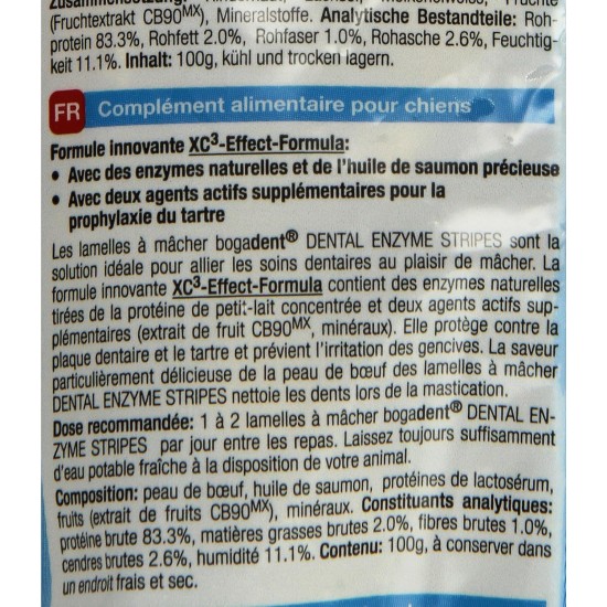 Bogadent Dental Enzyme Stripes Mini for Dogs 100 g Bogadent Dental Enzyme Stripes Mini for Dogs 100 g