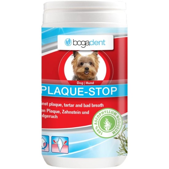 Bogadent Plaque-Stop – Dog Dental Care – 70 g – Powder for Removing Tartar & Against Bad Breath in Dogs – Simply Remove Tartar Yourself – Tartar Remover Dog, UBO0783 Bogadent Plaque-Stop – Dog Dental Care – 70 g – Powder for Removing Tartar & Against Bad Breath in Dogs – Simply Remove Tartar Yourself – Tartar Remover Dog, UBO0783