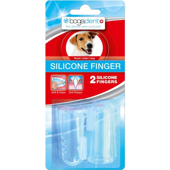 Bogar AG Bogadent Silicone Finger for Dogs, Pack of 2 Bogar AG Bogadent Silicone Finger for Dogs, Pack of 2