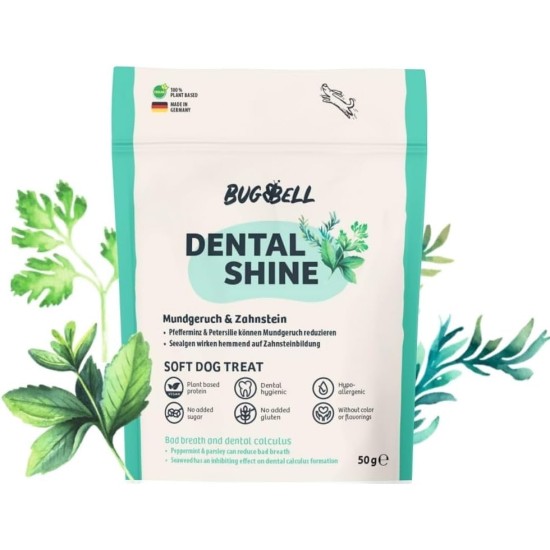 BugBell Grain-Free Dog Snack for Bones & Joints 60 g, for Osteoarthritis, Patella Luxation, with Green-Lipped Mussel & Spirulina & Willow Bark & Devil's Claw BugBell Grain-Free Dog Snack for Bones & Joints 60 g, for Osteoarthritis, Patella Luxation, with Green-Lipped Mussel & Spirulina & Willow Bark & Devil's Claw