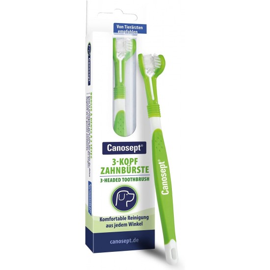 Canosept 3 Head Dog Toothbrush - Dog Toothbrush - Toothbrush for Dogs - Dog Toothbrush Dental Care Dog - Comfortable Tartar Remover Dog - Dog Dental Care - Tartar Dog - Bad Breath Dog Canosept 3 Head Dog Toothbrush - Dog Toothbrush - Toothbrush for Dogs - Dog Toothbrush Dental Care Dog - Comfortable Tartar Remover Dog - Dog Dental Care - Tartar Dog - Bad Breath Dog