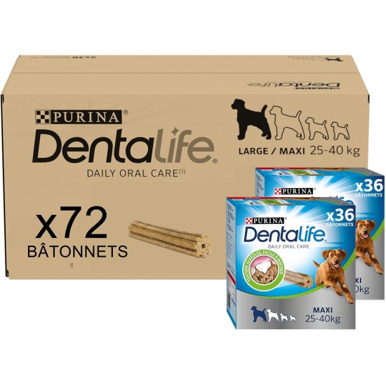 DENTALIFE Maxi - Multipack - 72 Chews for Large Dogs - 2 x 1272g - Everyday Oral Hygiene DENTALIFE Maxi - Multipack - 72 Chews for Large Dogs - 2 x 1272g - Everyday Oral Hygiene