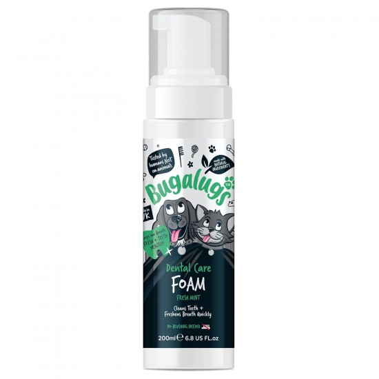 Dental Foam for Dogs - 200ml - Fresh Mint Flavour - Oral Hygiene Without Brush, Reduces Plaque and Bad Breath, Easy to Use for Daily Dental Care Dental Foam for Dogs - 200ml - Fresh Mint Flavour - Oral Hygiene Without Brush, Reduces Plaque and Bad Breath, Easy to Use for Daily Dental Care