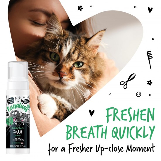 Dental Foam for Dogs - 200ml - Fresh Mint Flavour - Oral Hygiene Without Brush, Reduces Plaque and Bad Breath, Easy to Use for Daily Dental Care Dental Foam for Dogs - 200ml - Fresh Mint Flavour - Oral Hygiene Without Brush, Reduces Plaque and Bad Breath, Easy to Use for Daily Dental Care