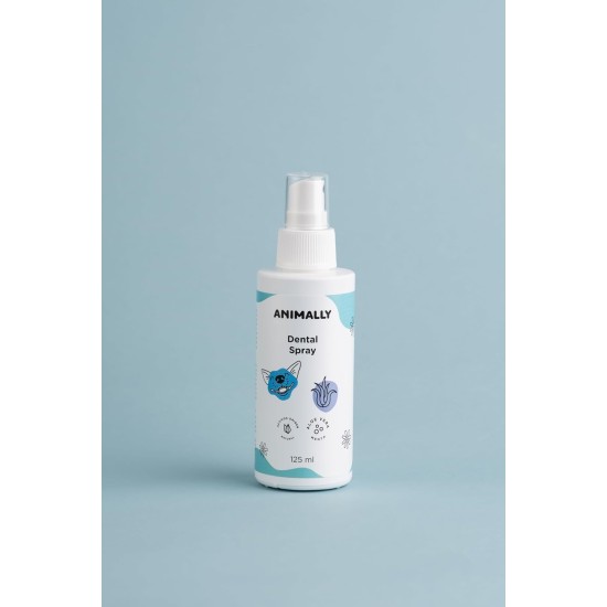 Dental Spray Fresh 125 ml Dental Spray with Active Ingredients of Natural Origin for Dogs and Cats. With Aloe Vera and Mint. Dental Spray Fresh 125 ml Dental Spray with Active Ingredients of Natural Origin for Dogs and Cats. With Aloe Vera and Mint.