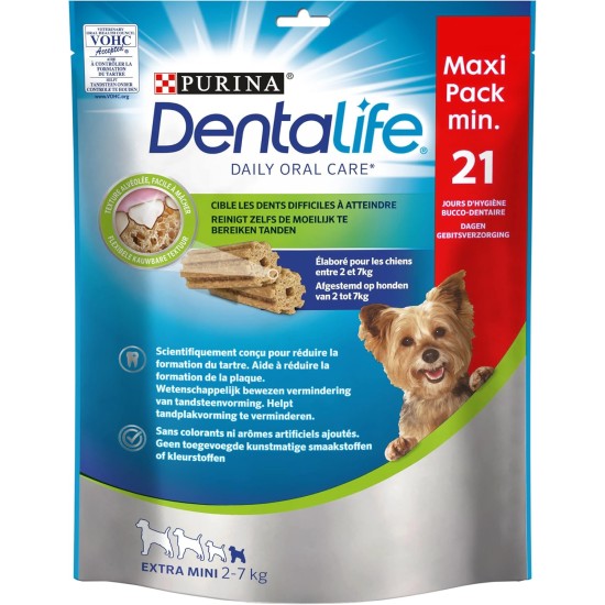Dentalife Purina Teartalife Extra Mini - Maxi Pack - 207 g - 21 chambers for very small dogs Dentalife Purina Teartalife Extra Mini - Maxi Pack - 207 g - 21 chambers for very small dogs
