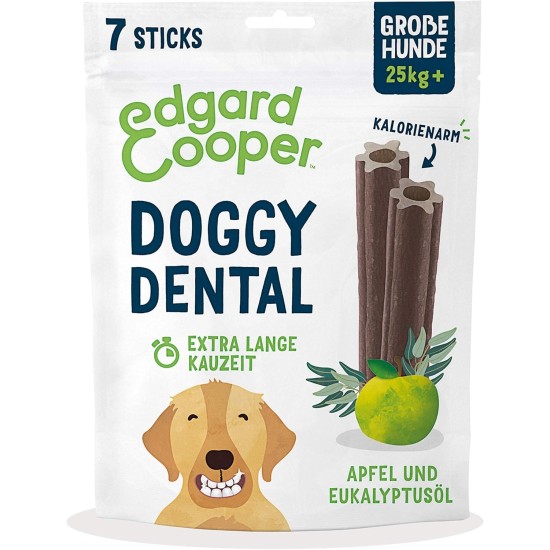 Edgard & Cooper Snacks 56 Dental Stick for Large Dogs Natural 8 x 7 Chew Sticks Dental Care Eucalyptus & Apple, Once Daily, Low Calorie Long Chewing Effective, Fresh Breath Edgard & Cooper Snacks 56 Dental Stick for Large Dogs Natural 8 x 7 Chew Sticks Dental Care Eucalyptus & Apple, Once Daily, Low Calorie Long Chewing Effective, Fresh Breath