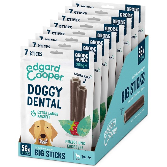 Edgard & Cooper Snacks 56 Dental Stick for Large Dogs Natural 8 x 7 Chew Sticks Dental Care Eucalyptus & Apple, Once Daily, Low Calorie Long Chewing Effective, Fresh Breath Edgard & Cooper Snacks 56 Dental Stick for Large Dogs Natural 8 x 7 Chew Sticks Dental Care Eucalyptus & Apple, Once Daily, Low Calorie Long Chewing Effective, Fresh Breath