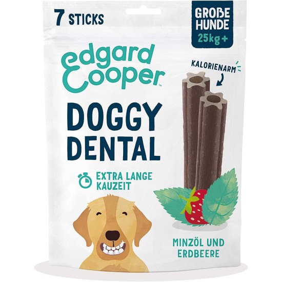 Edgard & Cooper Snacks 56 Dental Stick for Large Dogs Natural 8 x 7 Chew Sticks Dental Care Eucalyptus & Apple, Once Daily, Low Calorie Long Chewing Effective, Fresh Breath Edgard & Cooper Snacks 56 Dental Stick for Large Dogs Natural 8 x 7 Chew Sticks Dental Care Eucalyptus & Apple, Once Daily, Low Calorie Long Chewing Effective, Fresh Breath
