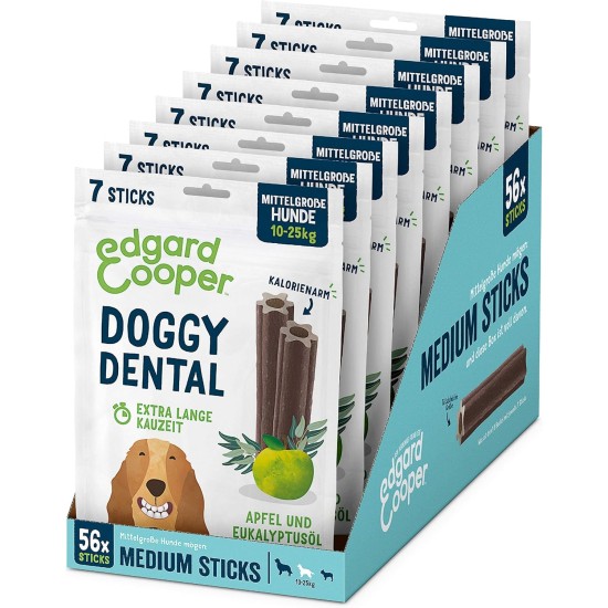 Edgard & Cooper Snacks 56 Dental Stick for Large Dogs Natural 8 x 7 Chew Sticks Dental Care Eucalyptus & Apple, Once Daily, Low Calorie Long Chewing Effective, Fresh Breath Edgard & Cooper Snacks 56 Dental Stick for Large Dogs Natural 8 x 7 Chew Sticks Dental Care Eucalyptus & Apple, Once Daily, Low Calorie Long Chewing Effective, Fresh Breath
