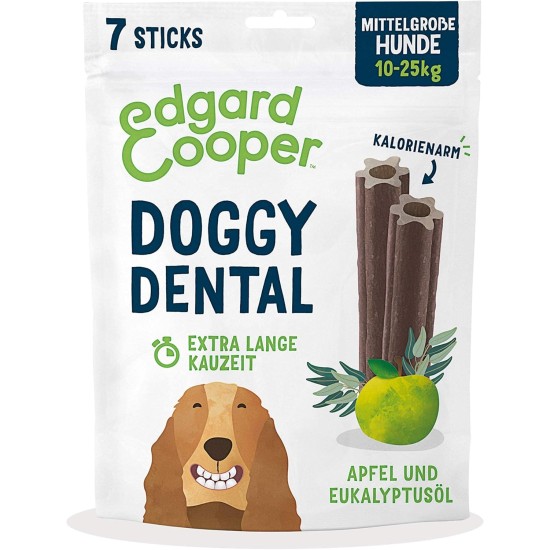 Edgard & Cooper Snacks 56 Dental Stick for Large Dogs Natural 8 x 7 Chew Sticks Dental Care Eucalyptus & Apple, Once Daily, Low Calorie Long Chewing Effective, Fresh Breath Edgard & Cooper Snacks 56 Dental Stick for Large Dogs Natural 8 x 7 Chew Sticks Dental Care Eucalyptus & Apple, Once Daily, Low Calorie Long Chewing Effective, Fresh Breath