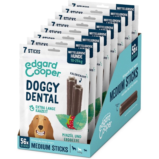 Edgard & Cooper Snacks 56 Dental Stick for Large Dogs Natural 8 x 7 Chew Sticks Dental Care Eucalyptus & Apple, Once Daily, Low Calorie Long Chewing Effective, Fresh Breath Edgard & Cooper Snacks 56 Dental Stick for Large Dogs Natural 8 x 7 Chew Sticks Dental Care Eucalyptus & Apple, Once Daily, Low Calorie Long Chewing Effective, Fresh Breath