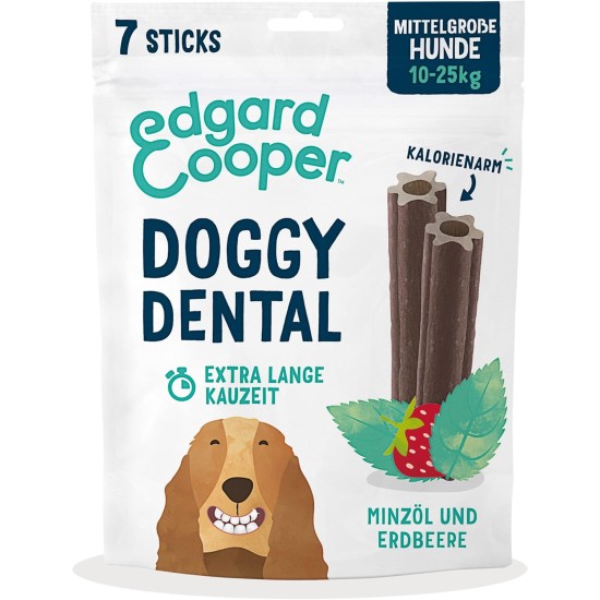 Edgard & Cooper Snacks 56 Dental Stick for Large Dogs Natural 8 x 7 Chew Sticks Dental Care Eucalyptus & Apple, Once Daily, Low Calorie Long Chewing Effective, Fresh Breath Edgard & Cooper Snacks 56 Dental Stick for Large Dogs Natural 8 x 7 Chew Sticks Dental Care Eucalyptus & Apple, Once Daily, Low Calorie Long Chewing Effective, Fresh Breath
