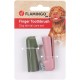 Flamingo Dentes - Set of 2 Finger Toothbrushes for Dogs & Cats - 1.7 × 2.5 × 6 cm - Removes Tartar & Massages Gums - Made of Durable Plastic