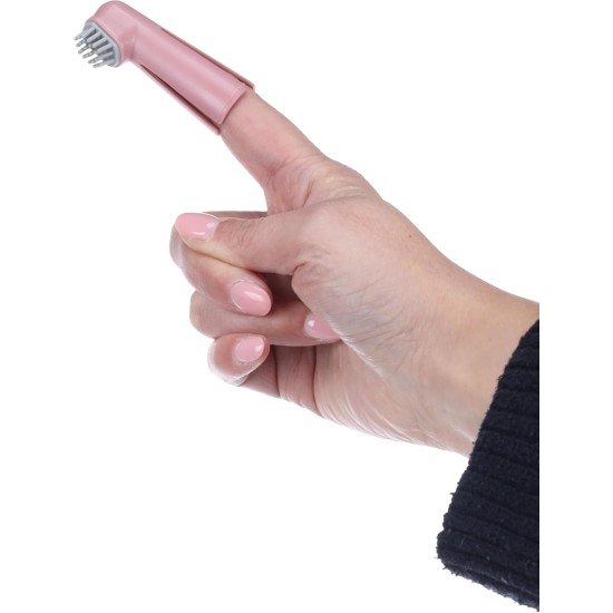 Flamingo Dentes - Set of 2 Finger Toothbrushes for Dogs & Cats - 1.7 × 2.5 × 6 cm - Removes Tartar & Massages Gums - Made of Durable Plastic Flamingo Dentes - Set of 2 Finger Toothbrushes for Dogs & Cats - 1.7 × 2.5 × 6 cm - Removes Tartar & Massages Gums - Made of Durable Plastic