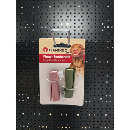 Flamingo Dentes - Set of 2 Finger Toothbrushes for Dogs & Cats - 1.7 × 2.5 × 6 cm - Removes Tartar & Massages Gums - Made of Durable Plastic Flamingo Dentes - Set of 2 Finger Toothbrushes for Dogs & Cats - 1.7 × 2.5 × 6 cm - Removes Tartar & Massages Gums - Made of Durable Plastic
