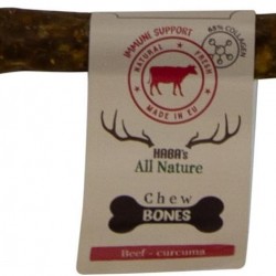 HABA's Natural Chew Rolls for Dogs, Enriched with Pine Nuts, Turmeric and Echinacea, Promotes Dental Health, 46 g, Size S, Natural Colour, Hab Chewbones Model