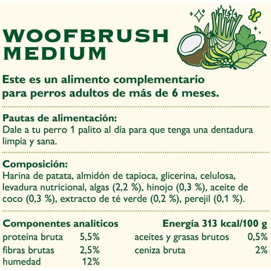 Lily's Kitchen Woofbrush Natural Treats for Adult Dogs Dental Care Chew Snack - Medium Dog (1 Pack of 7 Chews - 28 g) Lily's Kitchen Woofbrush Natural Treats for Adult Dogs Dental Care Chew Snack - Medium Dog (1 Pack of 7 Chews - 28 g)
