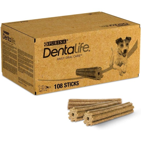 PURINA DENTALIFE Mini Dog Dental Care Snacks Reduce Tartar Formation, Chicken, Small Dogs, 108 Sticks PURINA DENTALIFE Mini Dog Dental Care Snacks Reduce Tartar Formation, Chicken, Small Dogs, 108 Sticks