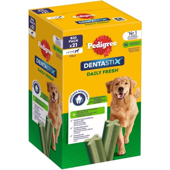 Pedigree DentaStix Daily Fresh dental care snack for medium-sized dogs - dog treats with active ingredients for every day - for healthy teeth and fresh breath - 112 sticks (4 x 28 pieces) Pedigree DentaStix Daily Fresh dental care snack for medium-sized dogs - dog treats with active ingredients for every day - for healthy teeth and fresh breath - 112 sticks (4 x 28 pieces)