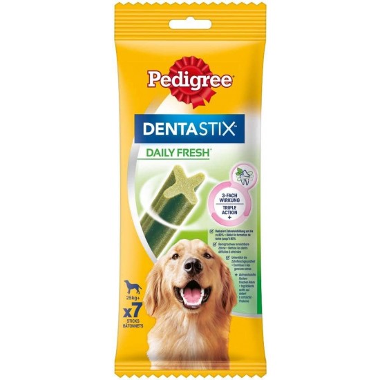 Pedigree DentaStix Fresh dog treats for large dogs, chewing tartar, for healthy teeth and a fresh breath, pack of 10 (10 x 7 pieces) Pedigree DentaStix Fresh dog treats for large dogs, chewing tartar, for healthy teeth and a fresh breath, pack of 10 (10 x 7 pieces)