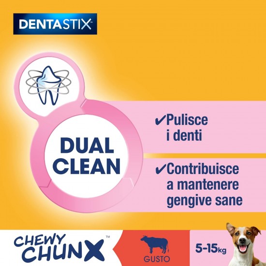 Pedigree Dentastix Chewy Chunx Chicken Tooth Snack for Medium and Large Dogs 5 Bags of 68g Pedigree Dentastix Chewy Chunx Chicken Tooth Snack for Medium and Large Dogs 5 Bags of 68g