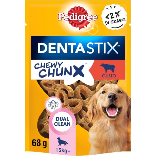 Pedigree Dentastix Chewy Chunx Chicken Tooth Snack for Medium and Large Dogs 5 Bags of 68g Pedigree Dentastix Chewy Chunx Chicken Tooth Snack for Medium and Large Dogs 5 Bags of 68g