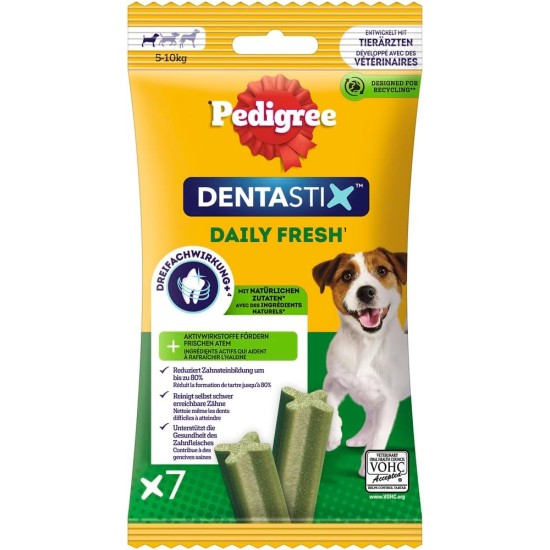 Pedigree Dog Snacks Dog Treats Dentastix Daily Fresh Dental Care, 4 x (4 x 7 Sticks / 110 g), 1.76 kg Pedigree Dog Snacks Dog Treats Dentastix Daily Fresh Dental Care, 4 x (4 x 7 Sticks / 110 g), 1.76 kg