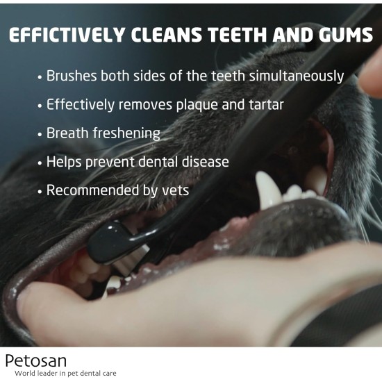 Petosan Pet Dental Kit, Double Headed Toothbrush and Toothpaste Petosan Pet Dental Kit, Double Headed Toothbrush and Toothpaste