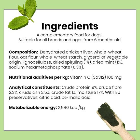 Pooch & Mutt - Superfood Dental Sticks for Dogs, Spirulina & Mint Flavoured Dental Sticks for Dogs, 1 Pack of 7 Sticks Pooch & Mutt - Superfood Dental Sticks for Dogs, Spirulina & Mint Flavoured Dental Sticks for Dogs, 1 Pack of 7 Sticks