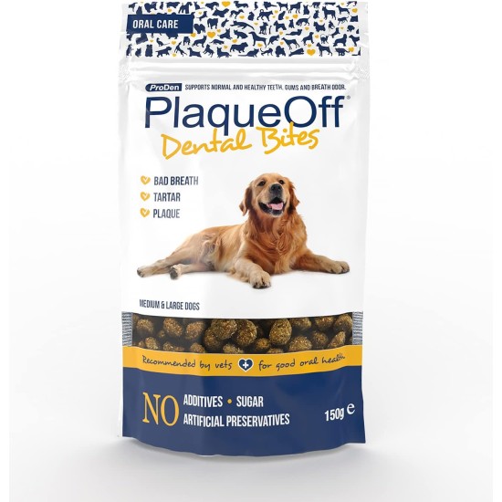 ProDen Plaque Off Dental Bites Dog Treats, 150 g ProDen Plaque Off Dental Bites Dog Treats, 150 g