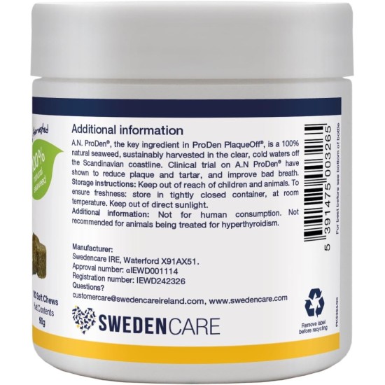 ProDen PlaqueOff 60 Soft Chew Sweets | 100% Natural Plaque, Tartar and Bad Breath Remover for Large Dogs | Works Systemically, Not by Abrasion or Chewing ProDen PlaqueOff 60 Soft Chew Sweets | 100% Natural Plaque, Tartar and Bad Breath Remover for Large Dogs | Works Systemically, Not by Abrasion or Chewing